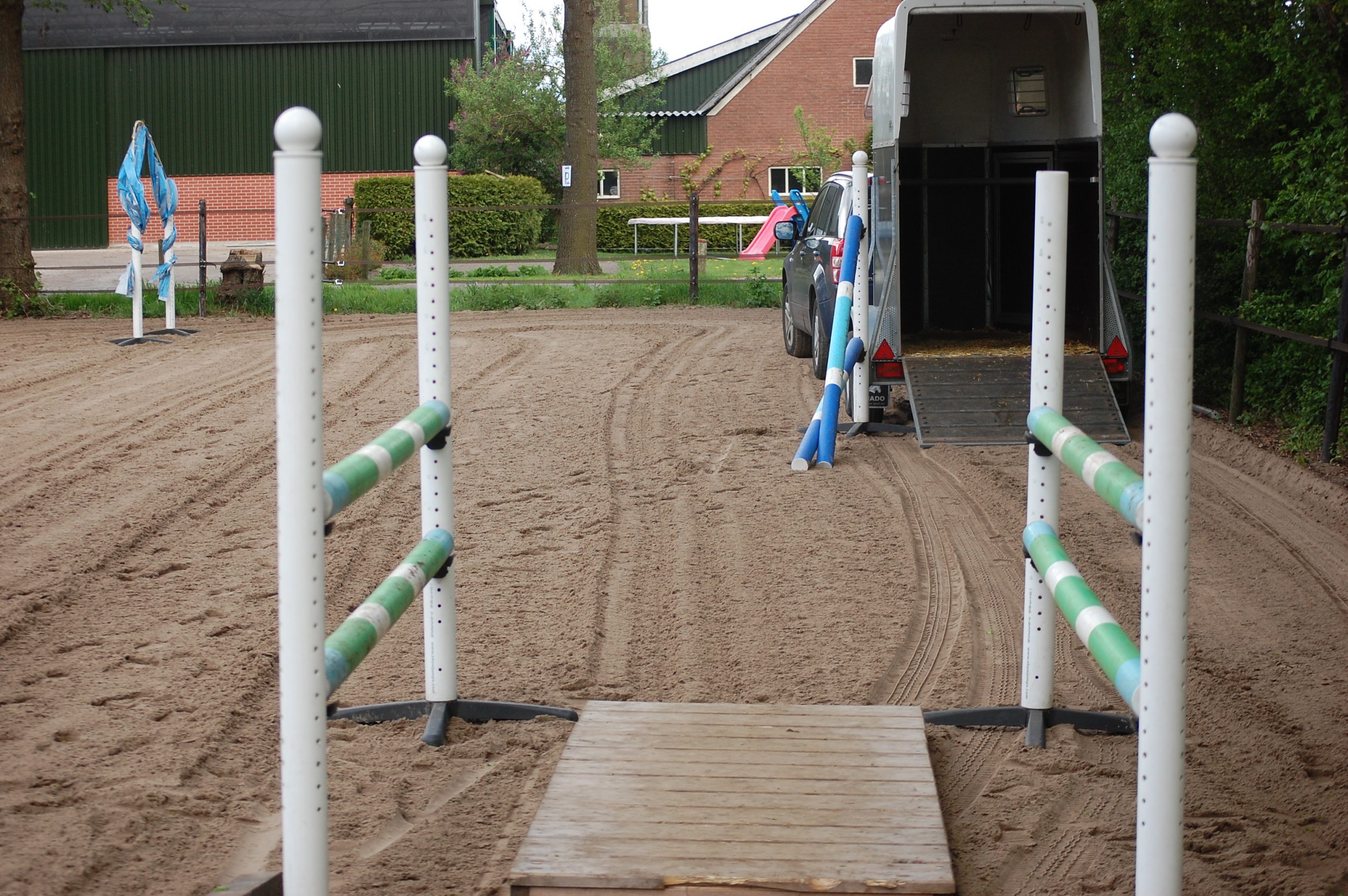 Paard ontspannen de trailer in?